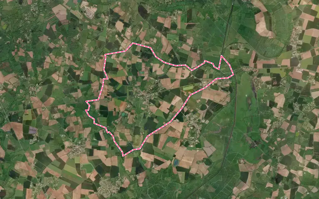 Vue satellite de Saint-Cyr-en-Talmondais avec ses contours administratifs