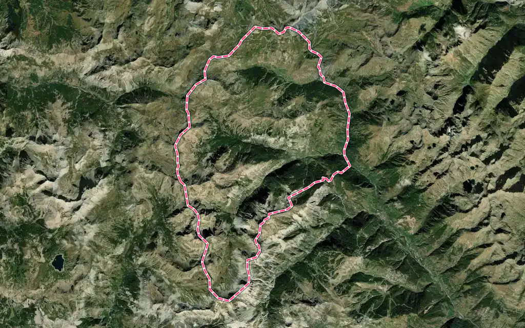 Vue satellite de Saint-Dalmas-le-Selvage avec ses contours administratifs