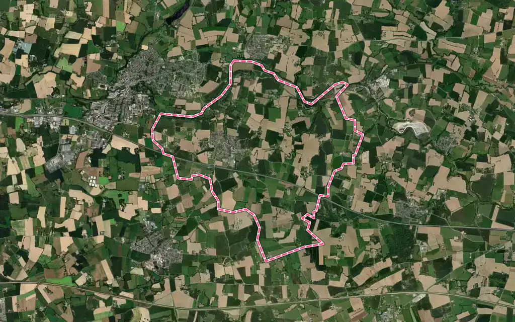 Vue satellite de Saint-Didier avec ses contours administratifs