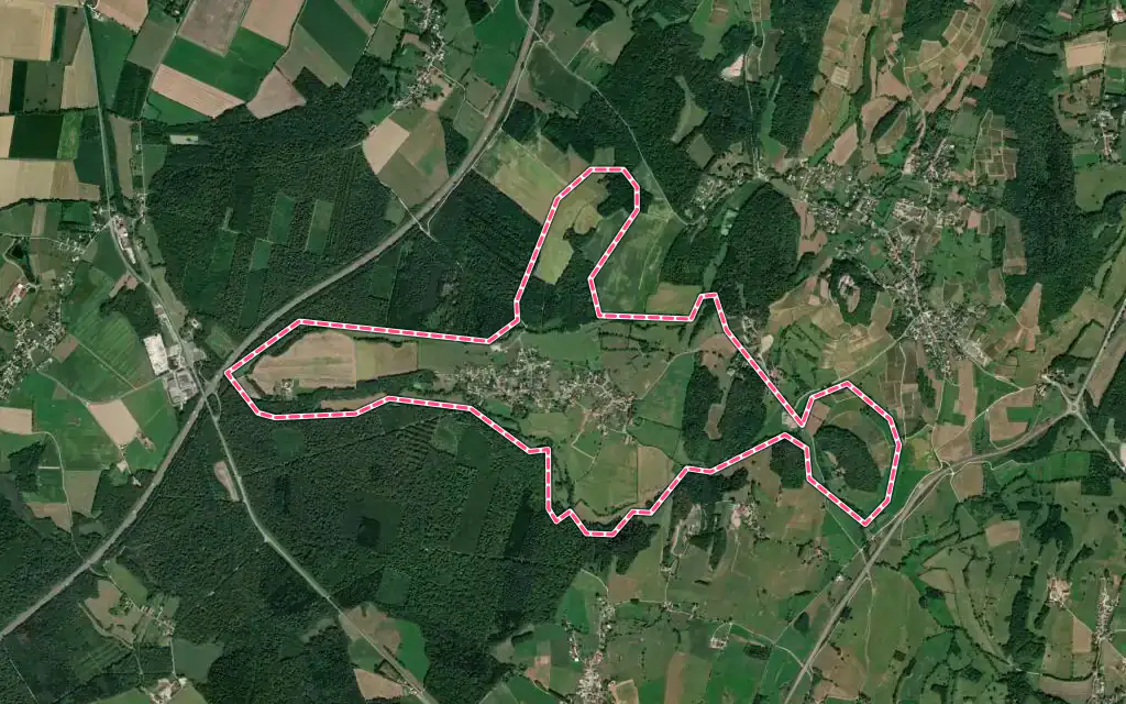 Vue satellite de Saint-Didier avec ses contours administratifs