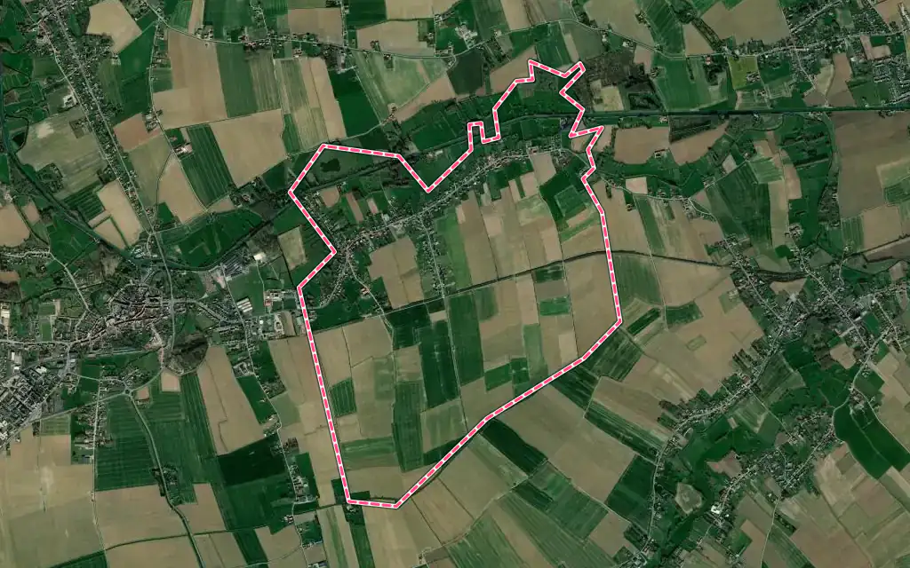 Vue satellite de Saint-Floris avec ses contours administratifs