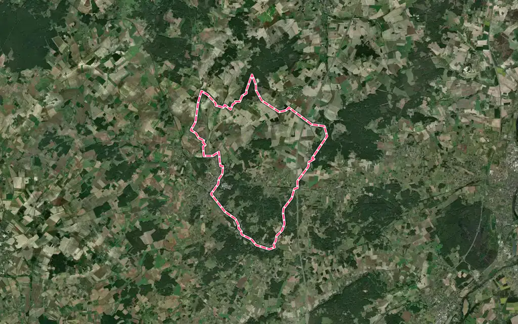 Vue satellite de Saint-Genest-d'Ambière avec ses contours administratifs