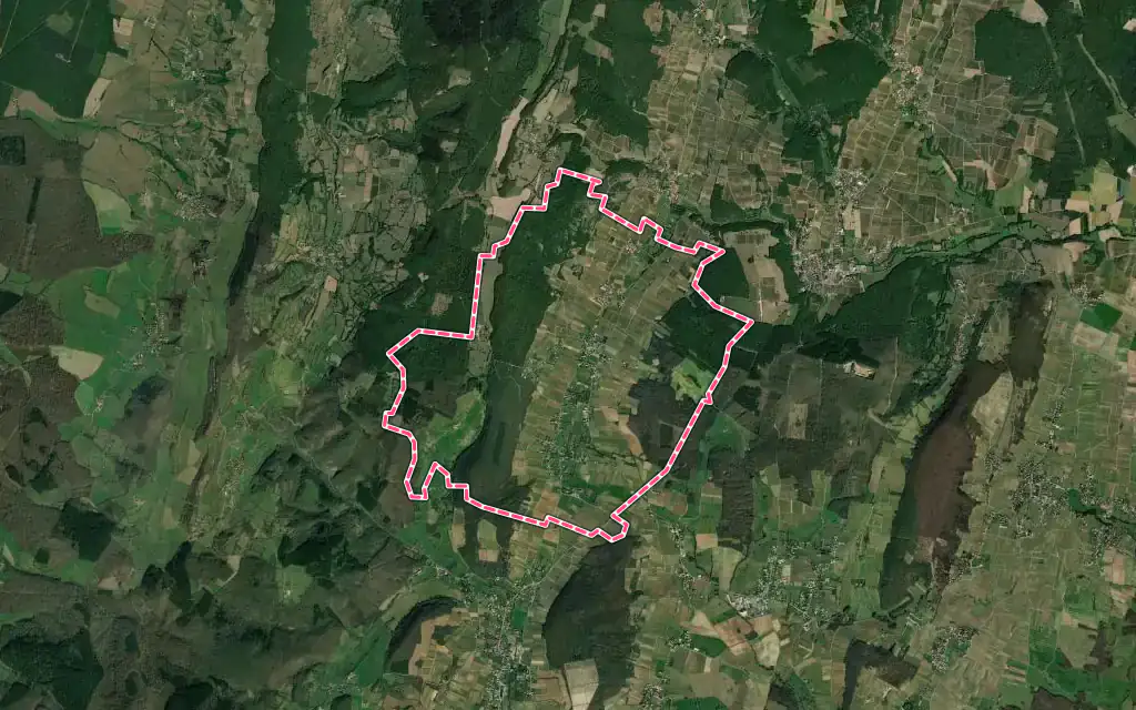 Vue satellite de Saint-Gengoux-de-Scissé avec ses contours administratifs