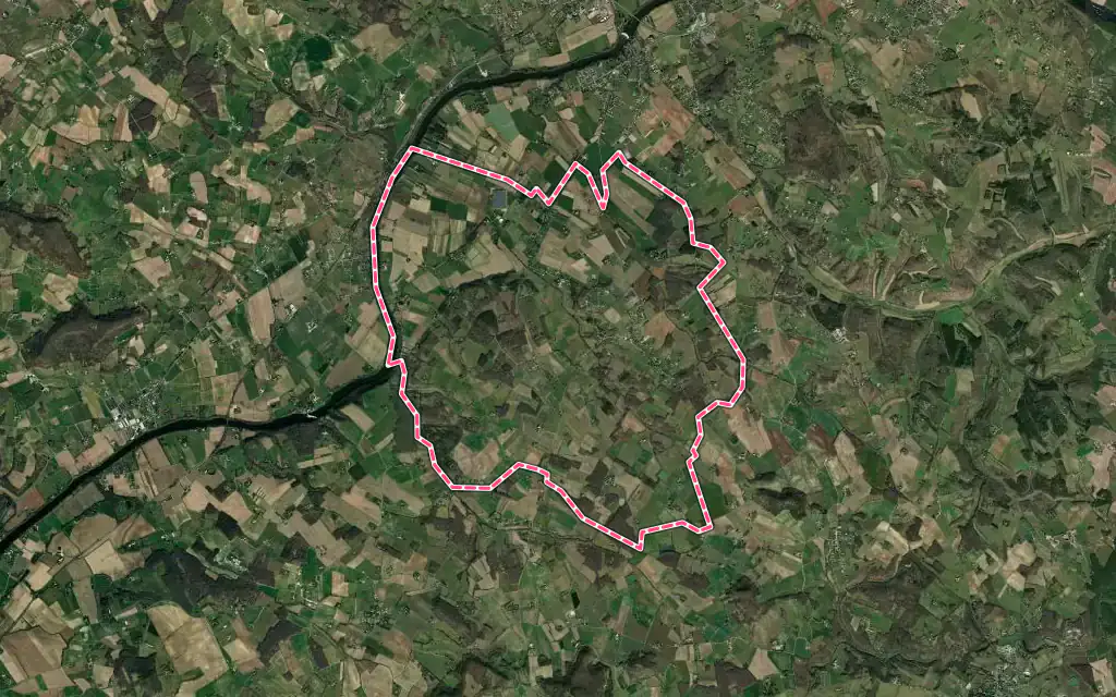 Vue satellite de Saint-Georges avec ses contours administratifs
