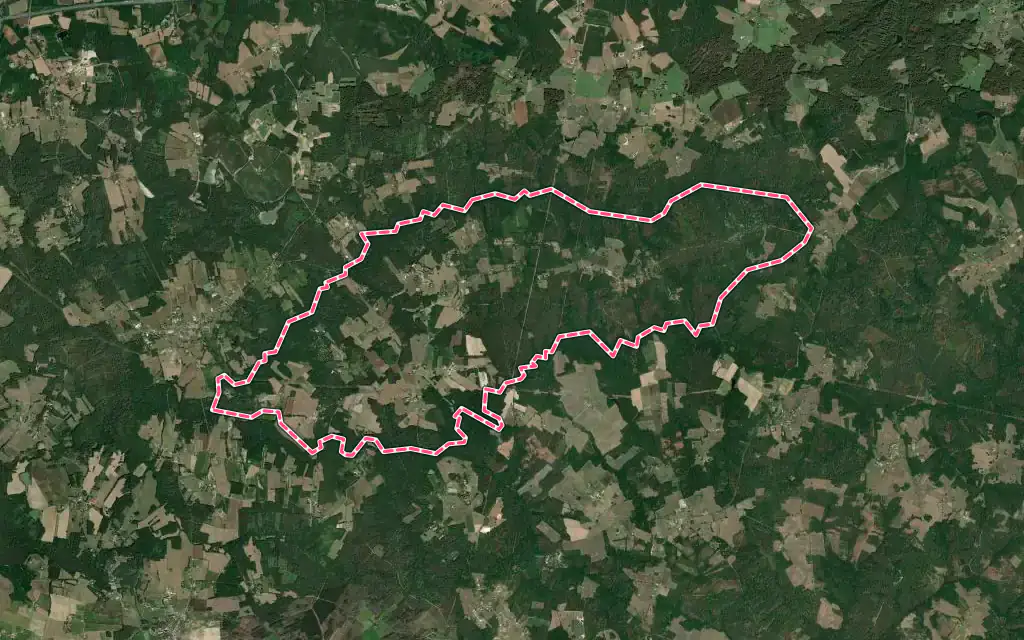 Vue satellite de Saint-Géraud-de-Corps avec ses contours administratifs