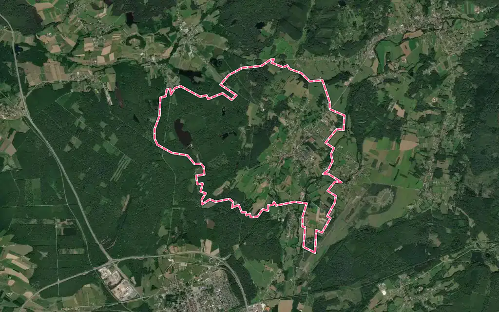 Vue satellite de Saint-Germain avec ses contours administratifs