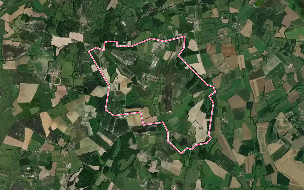 Vue satellite de Saint-Germain-de-Martigny avec ses contours administratifs