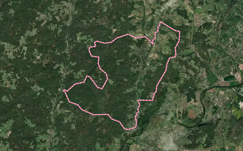 Vue satellite de Saint-Germain-du-Salembre avec ses contours administratifs