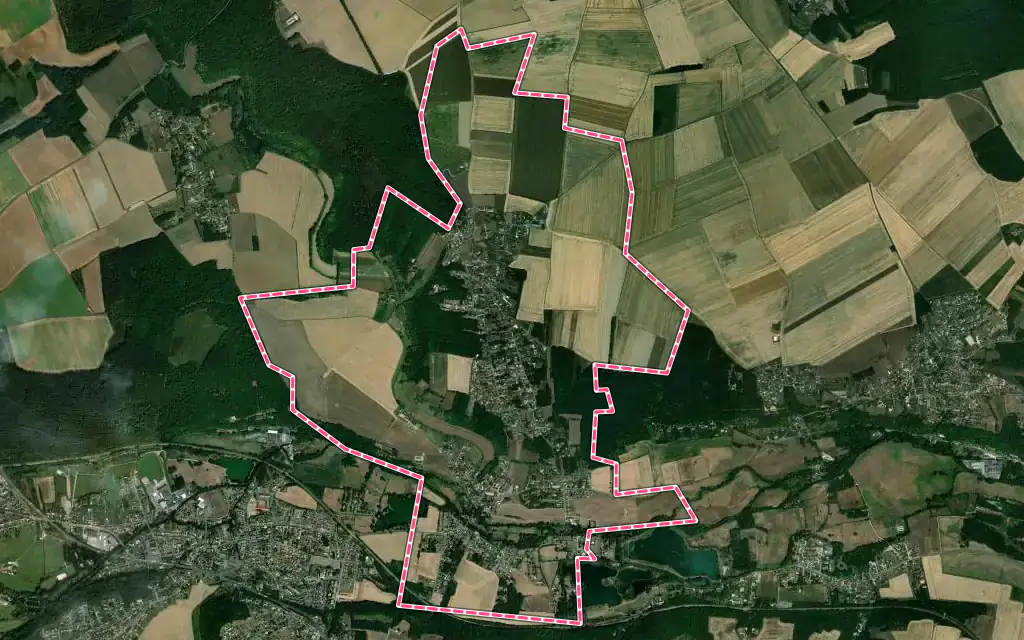 Vue satellite de Saint-Germain-sur-Avre avec ses contours administratifs