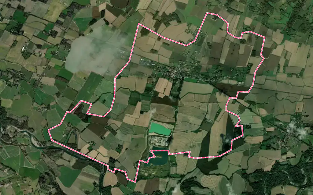 Vue satellite de Saint-Germé avec ses contours administratifs