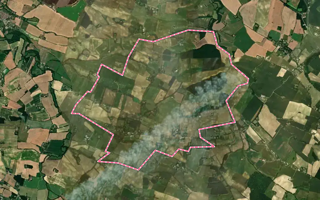 Vue satellite de Saint-Germier avec ses contours administratifs