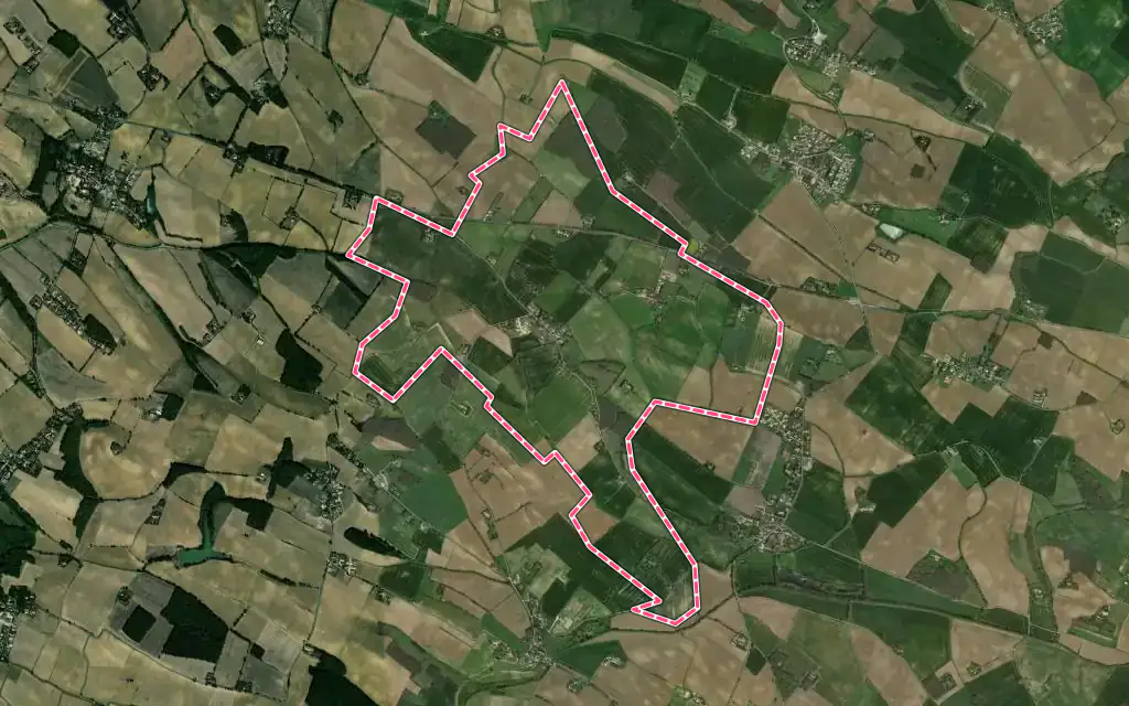 Vue satellite de Saint-Germier avec ses contours administratifs