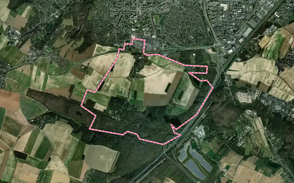 Vue satellite de Saint-Jean-de-Beauregard avec ses contours administratifs