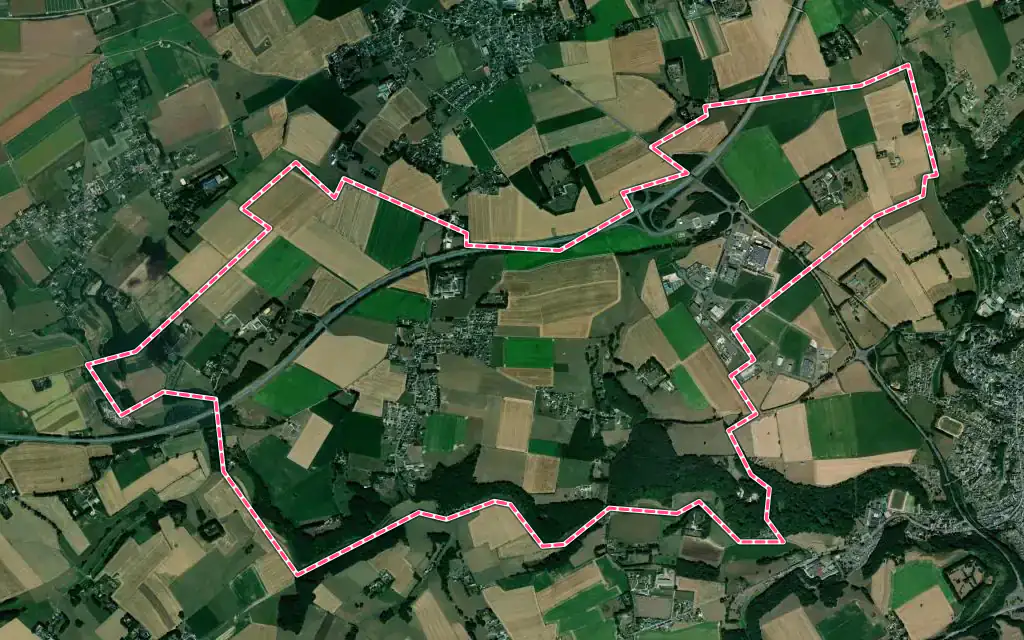 Vue satellite de Saint-Jean-de-la-Neuville avec ses contours administratifs