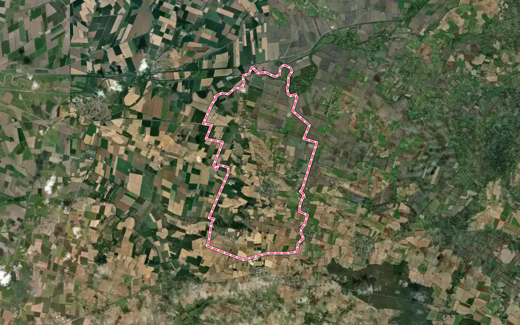 Vue satellite de Saint-Jean-de-Liversay avec ses contours administratifs