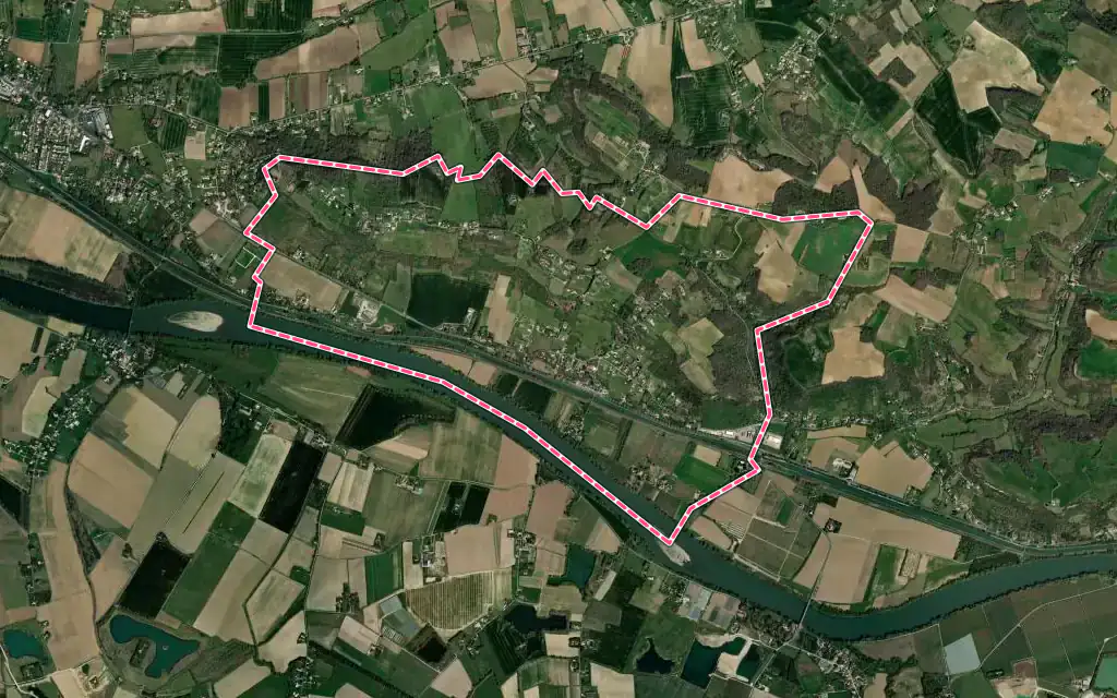 Vue satellite de Saint-Jean-de-Thurac avec ses contours administratifs