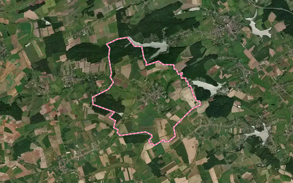 Vue satellite de Saint-Jean-Rohrbach avec ses contours administratifs