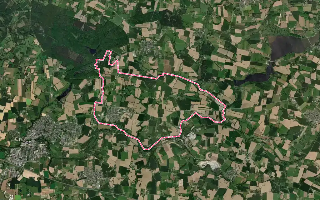 Vue satellite de Saint-Jean-sur-Vilaine avec ses contours administratifs