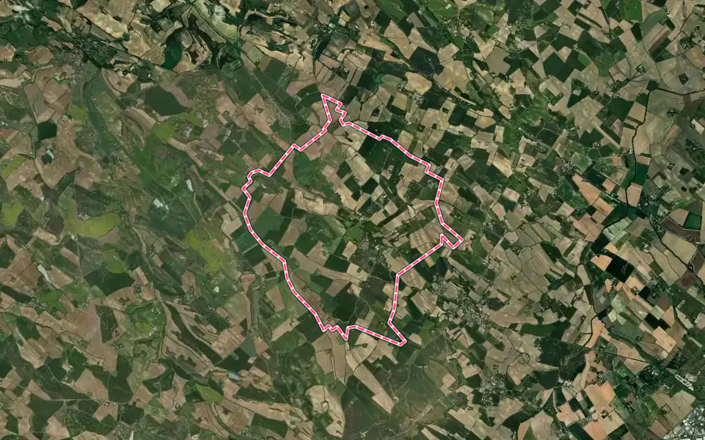 Vue satellite de Saint-Julia avec ses contours administratifs