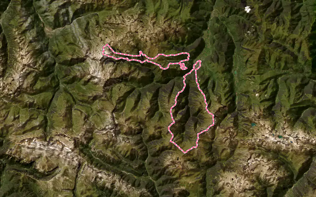 Vue satellite de Saint-Lary-Soulan avec ses contours administratifs