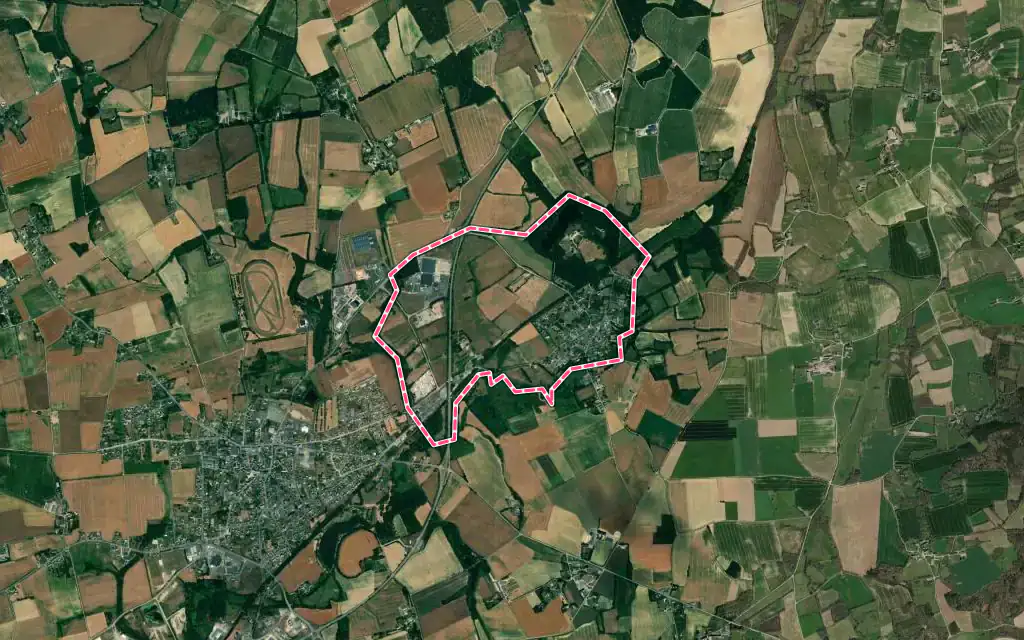 Vue satellite de Saint-Léry avec ses contours administratifs