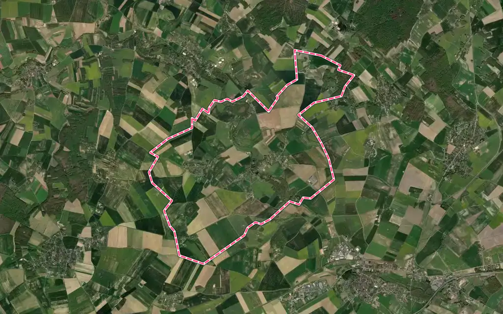 Vue satellite de Saint-Lubin-de-la-Haye avec ses contours administratifs