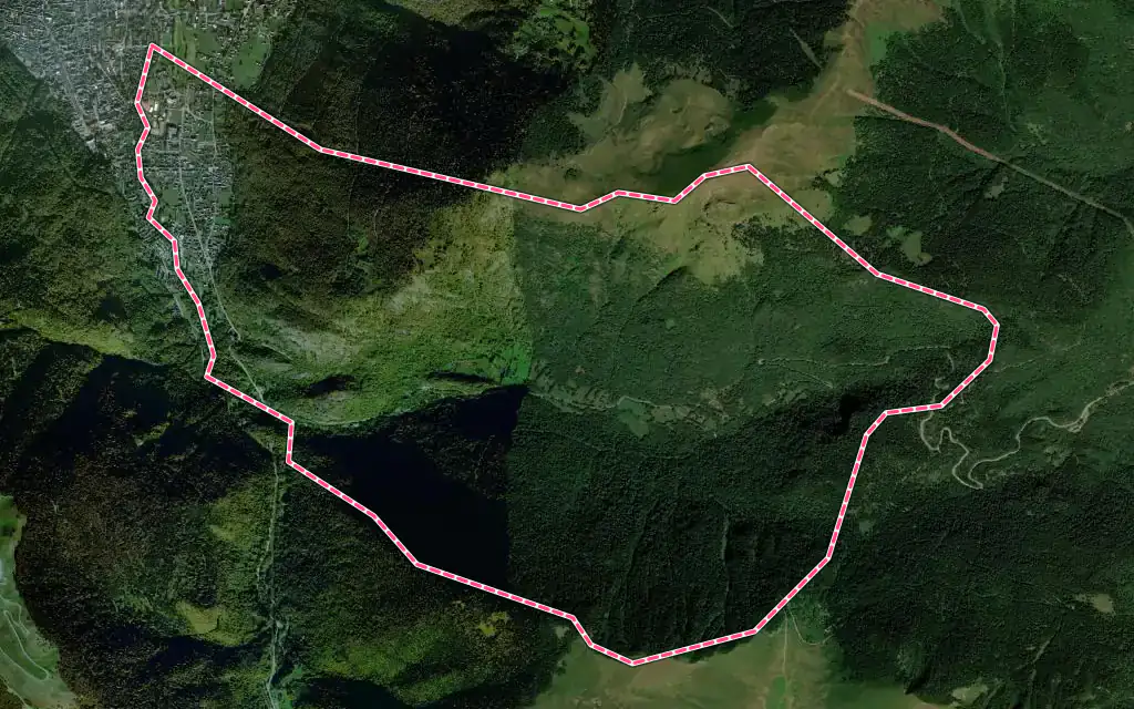 Vue satellite de Saint-Mamet avec ses contours administratifs