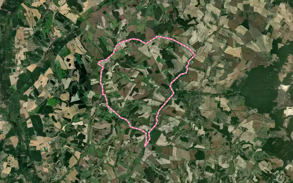 Vue satellite de Saint-Martial-Viveyrol avec ses contours administratifs