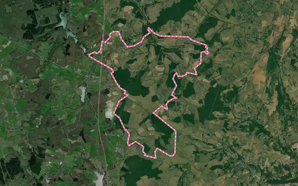Vue satellite de Saint-Martin-de-Commune avec ses contours administratifs