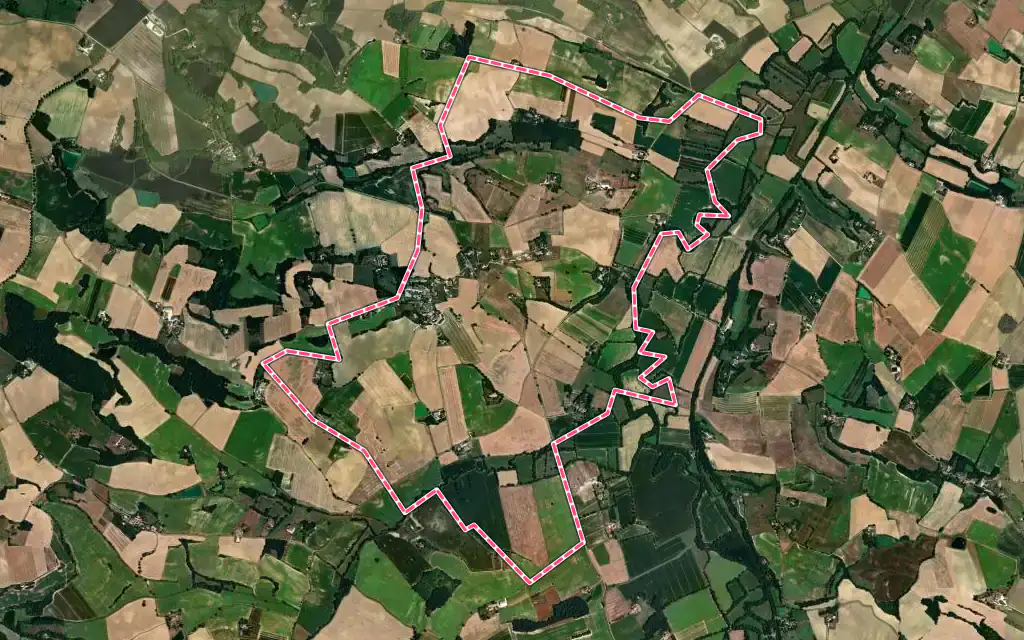 Vue satellite de Saint-Martin-de-Goyne avec ses contours administratifs