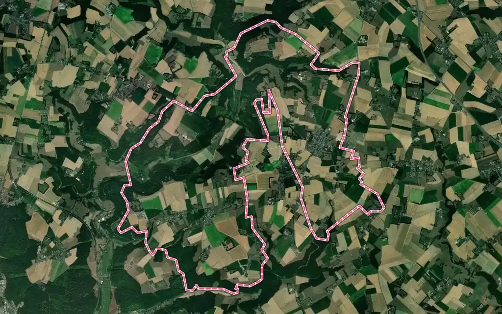 Vue satellite de Saint Martin de l'If avec ses contours administratifs