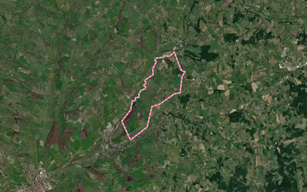 Vue satellite de Saint-Martin-de-Lixy avec ses contours administratifs