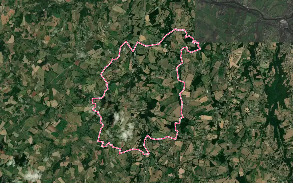 Vue satellite de Saint-Martin-le-Vieux avec ses contours administratifs