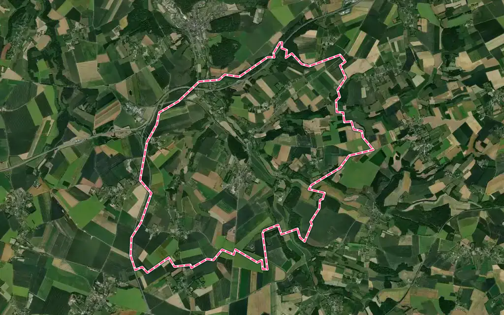 Vue satellite de Saint-Martin-Osmonville avec ses contours administratifs