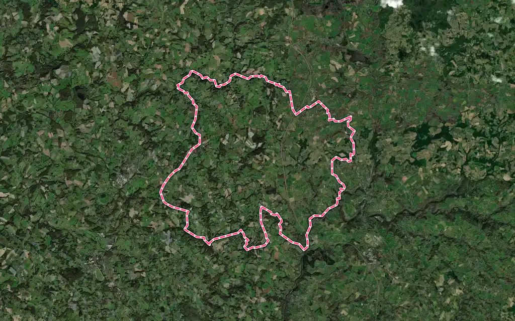 Vue satellite de Saint-Martin-Sepert avec ses contours administratifs