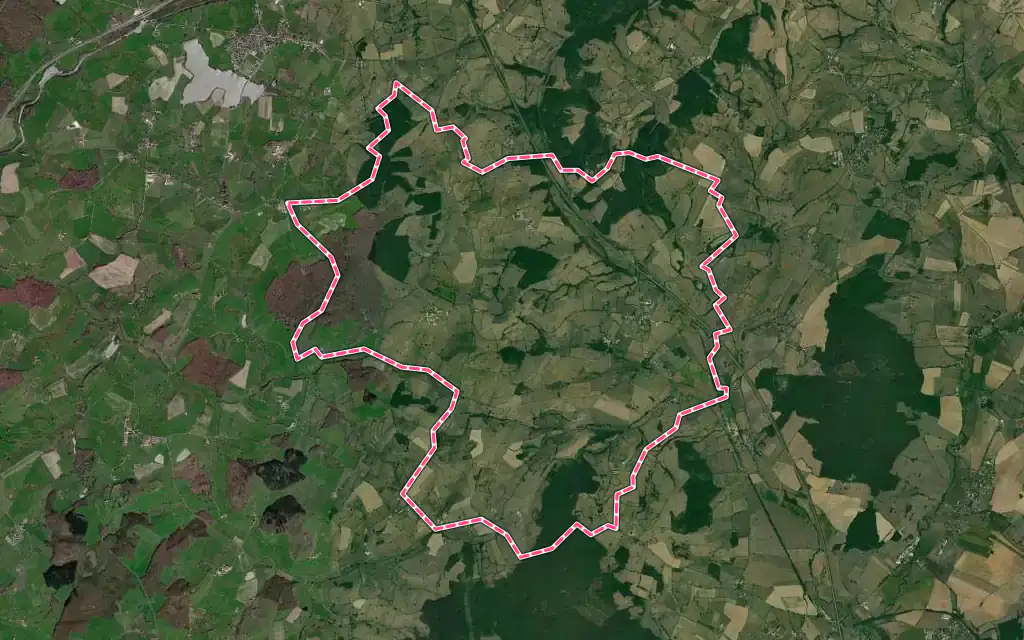 Vue satellite de Saint-Micaud avec ses contours administratifs
