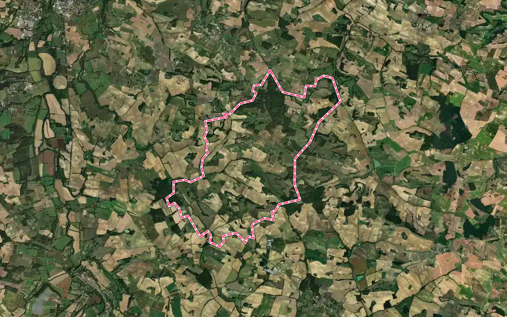 Vue satellite de Saint-Orens-Pouy-Petit avec ses contours administratifs