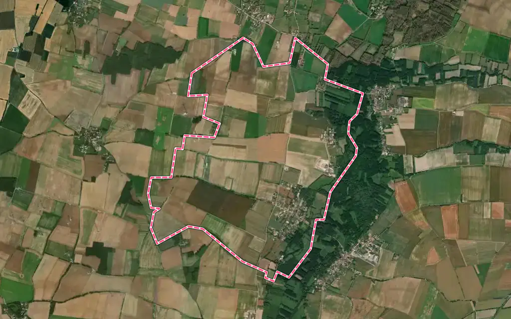 Vue satellite de Saint-Pardoult avec ses contours administratifs