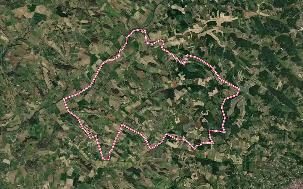 Vue satellite de Saint-Paul-d'Espis avec ses contours administratifs