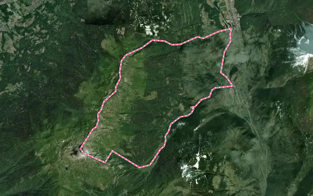 Vue satellite de Saint-Paul-sur-Isère avec ses contours administratifs