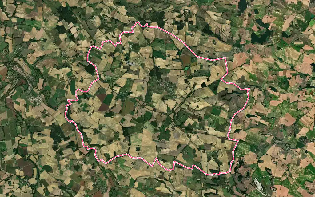 Vue satellite de Saint-Puy avec ses contours administratifs