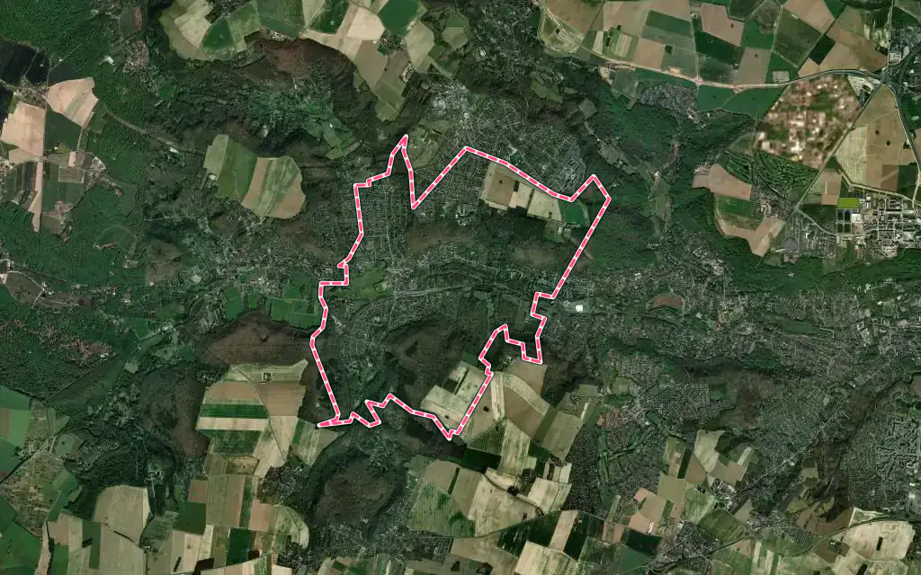 Vue satellite de Saint-Rémy-lès-Chevreuse avec ses contours administratifs