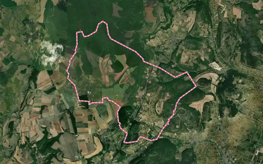 Vue satellite de Saint-Romain avec ses contours administratifs