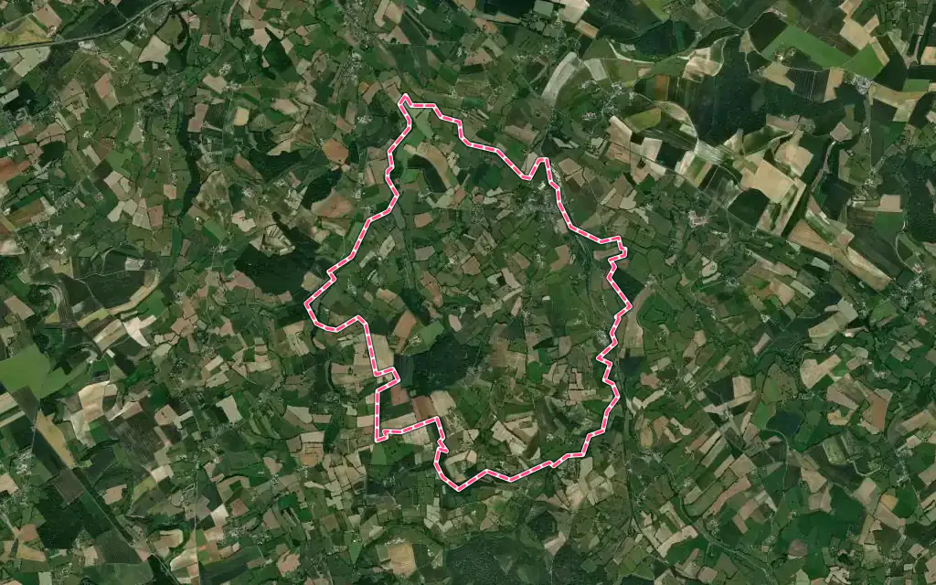 Vue satellite de Saint-Saire avec ses contours administratifs