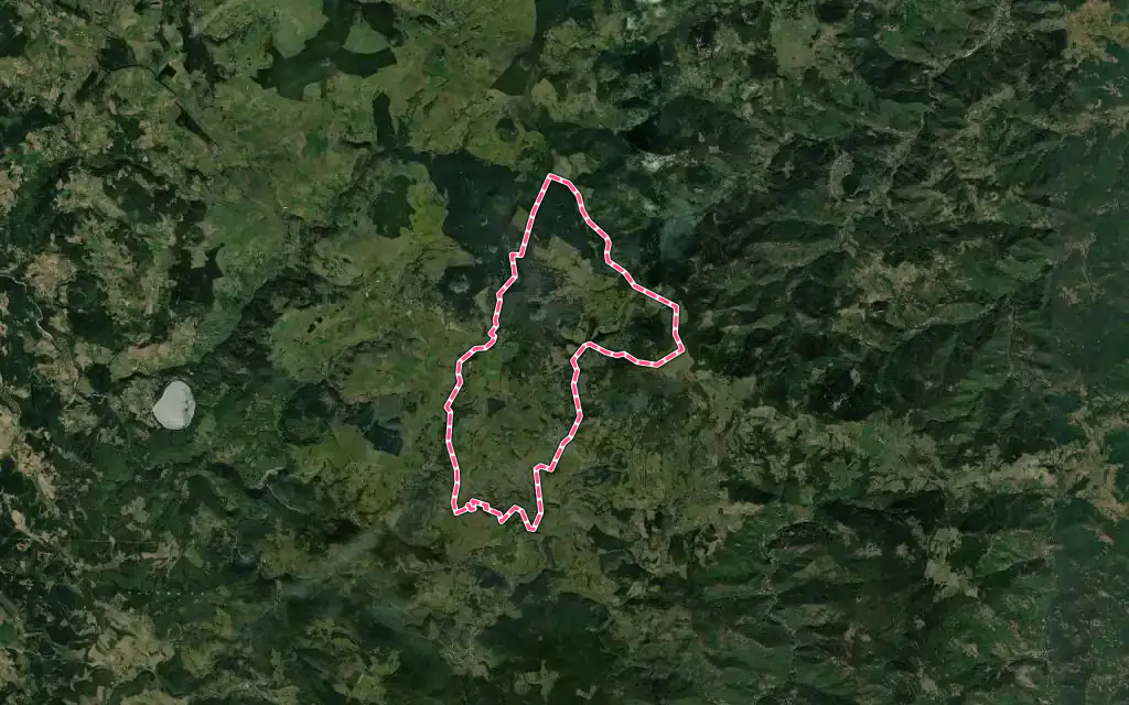 Vue satellite de Sainte-Eulalie avec ses contours administratifs