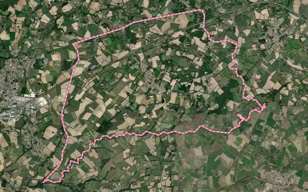 Vue satellite de Sainte-Flaive-des-Loups avec ses contours administratifs