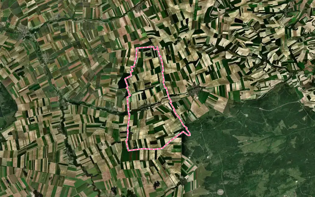 Vue satellite de Sainte-Marie-à-Py avec ses contours administratifs