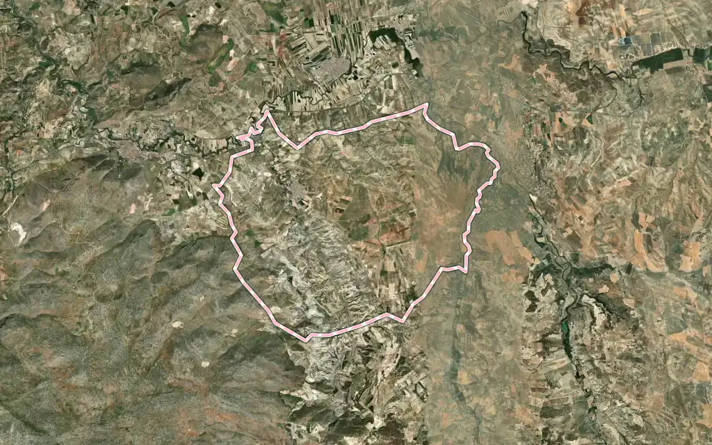 Vista satélite de Salar con su contorno administrativo