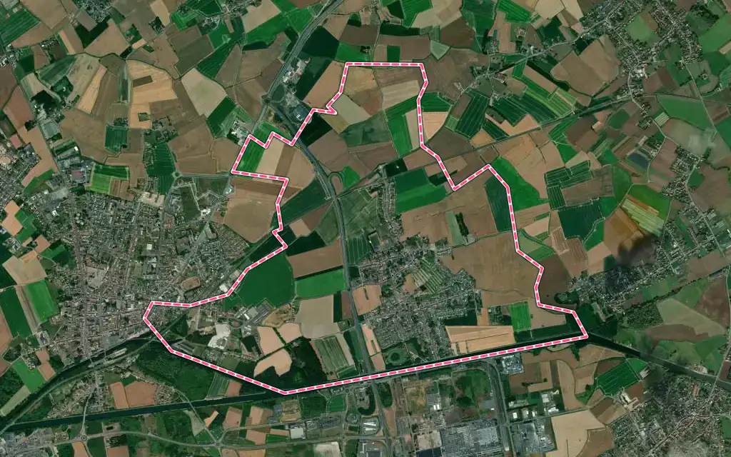 Vue satellite de Salomé avec ses contours administratifs