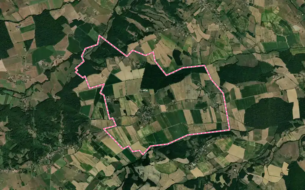 Vue satellite de Saman avec ses contours administratifs